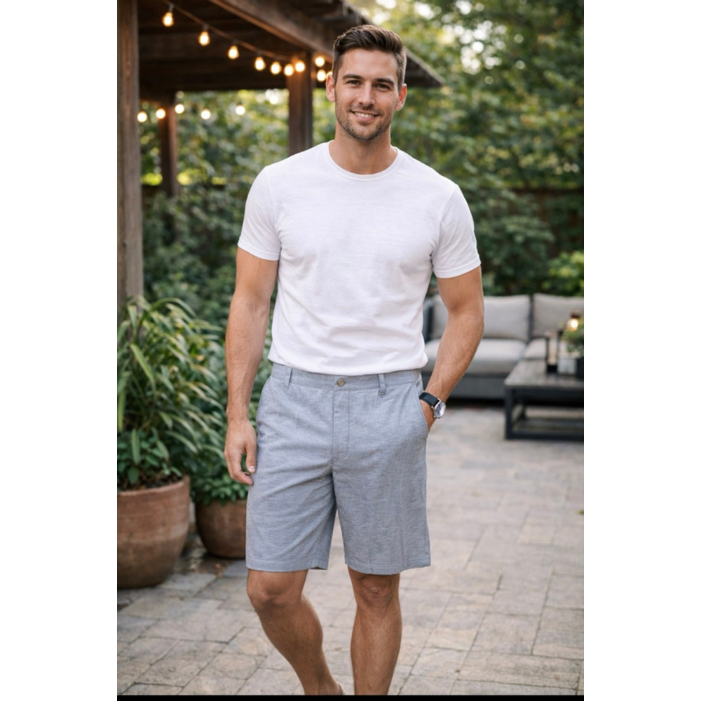 Men's George Blue Stripe Walk Shorts Waist 46